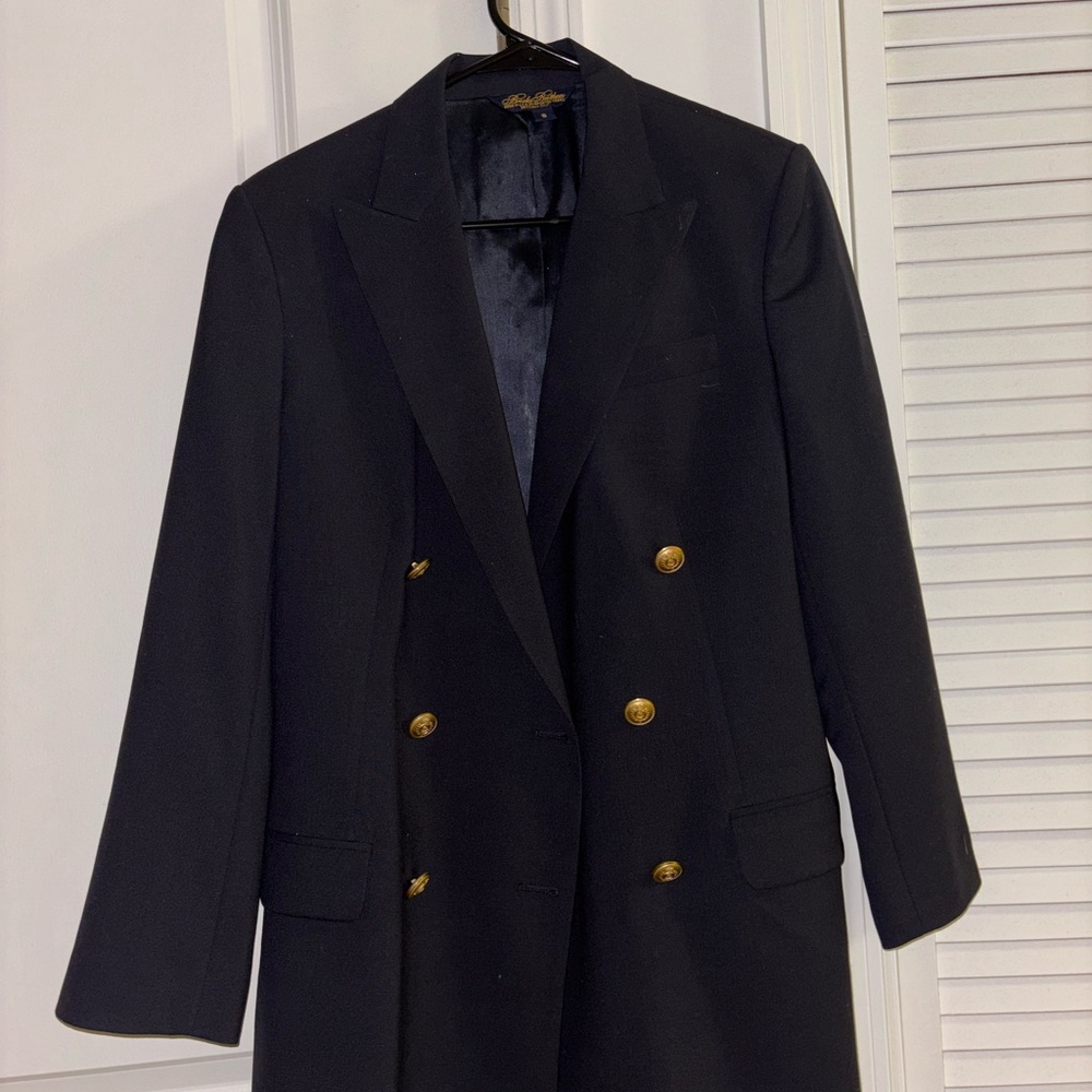 Brooks Brothers Black Coat with Gold Buttons